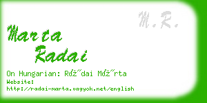 marta radai business card